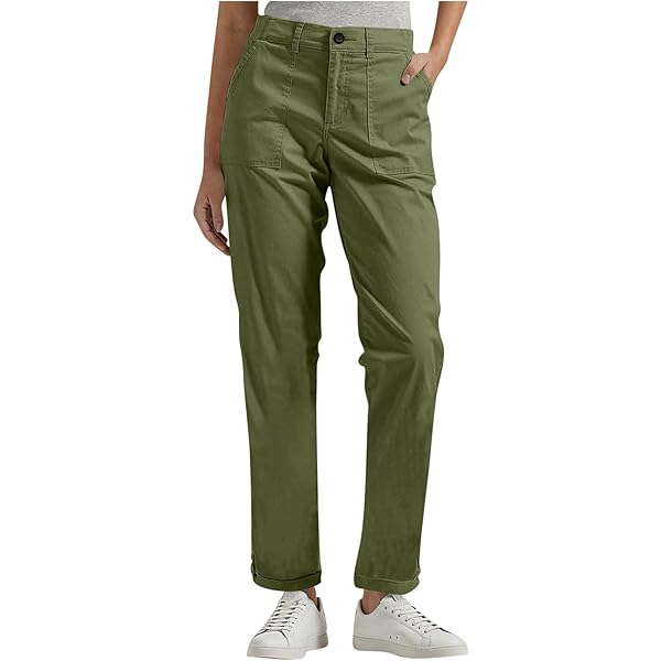 ★新品★HIGH WAIST CHINO PANTS ZsaeSM Wide Leg Cropped High Waisted Stretch Twill Chino